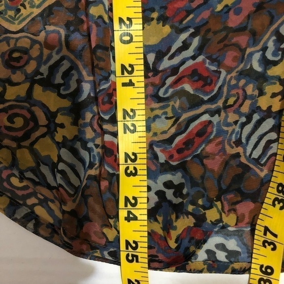 Patterson Kinkaid Semi Sheer Printed Top XS Women - Picture 8 of 8